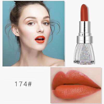 

Matte Bowknot-shape Diamond Lipstick Long-lasting Waterproof Non-stick Cup Lipstick