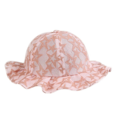 

Summer Kids Mesh Cap Baby boy Girl Star Print Beach Cap Toddler Breathable Bucket Sun Cap