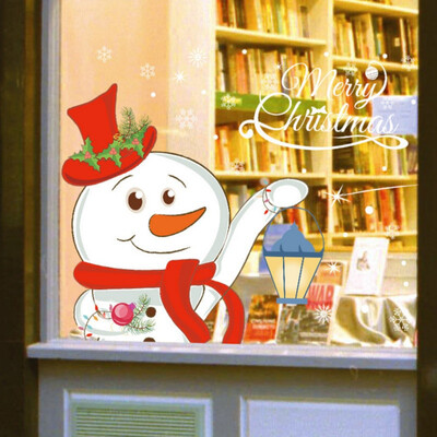 

Creative Christmas Stickers Clasic Hanging Snowman Gift Christmas window sticker