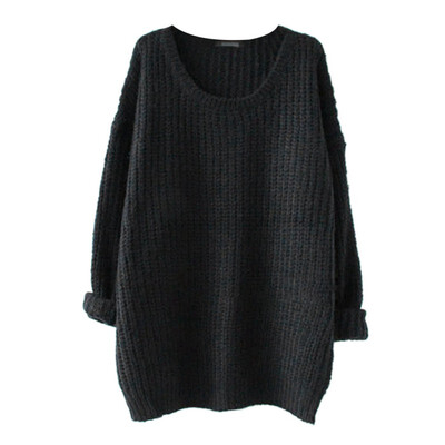 

2017 Autumn Winter Fashion Female Loose Sweaters Round Neck Women Sweaters Pullovers Long Sleeve Knitted Sweater
