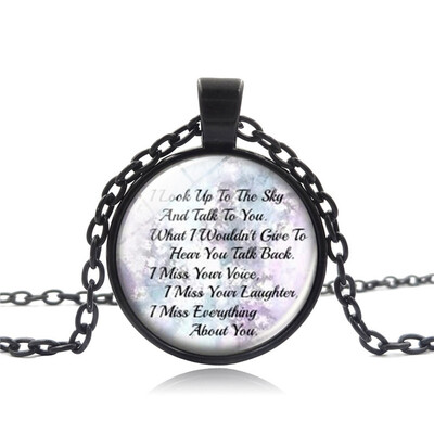 

English Alphabet Time Gemstone Necklace Alloy Pendant Creative Jewellery Retro Sweater Chain Festival Gift Necklaces