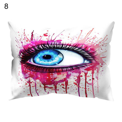 

Modern Colorful Eye Print Pillow Case Sofa Waist Throw Cushion Cover Home Decor