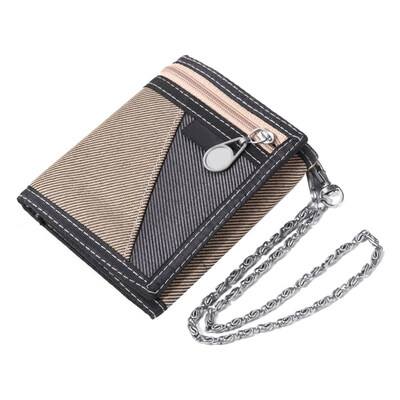 

Casual Trifold Men Short Wallet Credit Card Multi Slots Purse Zipper Money Bag