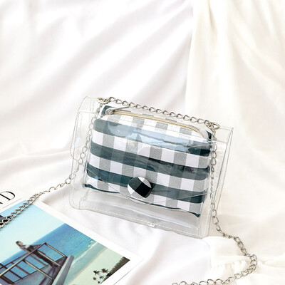 

Tailored Women Wild Diagonal Package Female Jelly Transparent Single Shoulder Mother Bag
