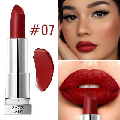 

Sexy 9 Colors Silky Matte Lipstick Makeup Waterproof Pigmented Lip Stick Long-lasting Lips Make Up Cosmetics