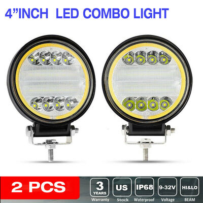 

2X 4Inch LED Work Light Bar Spot Flood Driving Fog Lamp ATV Offroad 60W 1224V