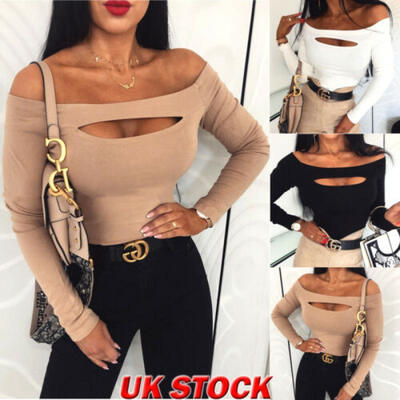 

Women Sexy Off Shoulder Casual Sweater Ladies Autumn Pullover Jumper Top T Shirt