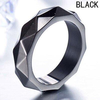 

Charming Fashion Men Cool Domineering Geometric Gold Silver Black Titanium Steel Band Index Finger Ring Jewelry Gifts