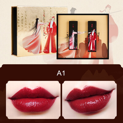 

Lip Gloss Set Chinese Traditional Style Beautiful Packing Moisturizing Lipstick Silky Smooth Liquid Lipstick