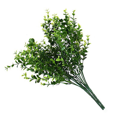 

2pcs Simulated Plastic Plant Bunch Potted Decor Small Leaves Tree Branch Garden Home Ornaments