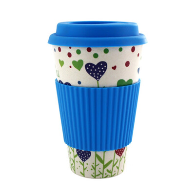 

400 ml eco-friendly bamboo fiber coffee cup mug with beer cap tea cups Milk Cup for Christmas gifts