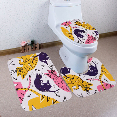 

〖Follure〗Bathroom Toilet Three Piece Floor Mat Door Mat Bathroom Carpet