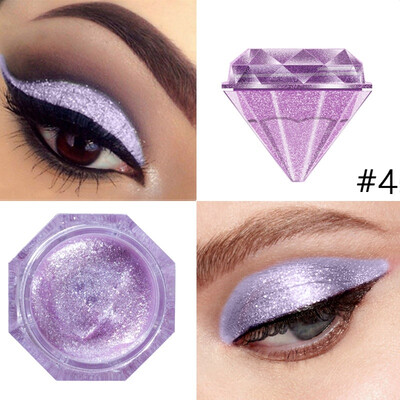

LANGMANNI Charming Diamond Style 6 Colors Glitter Eyeshadow Make up Palette Shimmer Pigment White Purple Eye Shadow Powder