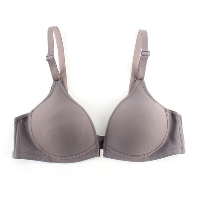 

Women Push Up Bra Sexy Front Closure Bra Top Solid Adjusted Seamless Thin Padded Sexy Lady Underwear Gather For Girls 70-85B