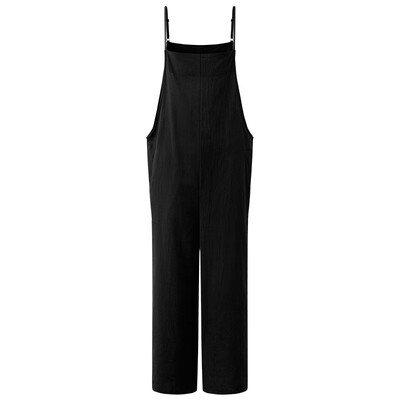 

Women Jumpsuits 2018 Fashion Overalls Wide Leg Pants Vocation Casual Cotton Jumpsuits Long Trousers Plus Size Rompers Female