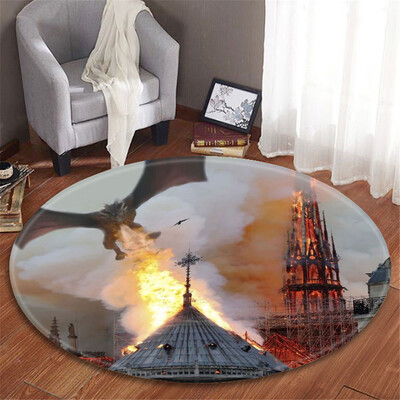 

〖Follure〗Notre Dame Elements Blanket Round Bathroom carpet 120cm