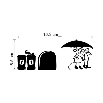 

Wall Sticker DIY Rats Mouse Horror Wall Sticker Decal Home Decor Floor Bedroom Decor Kitchen Kids