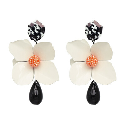 

Fashion Lady Women Large Flower Earrings Drop Dangle Big Earring Party Jewelry New