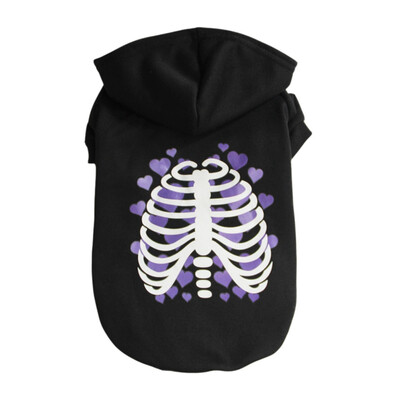 

Halloween Skull Dog Hoodie Printed Dog Jackets for Small Dogs Cats Two Feet Clothes