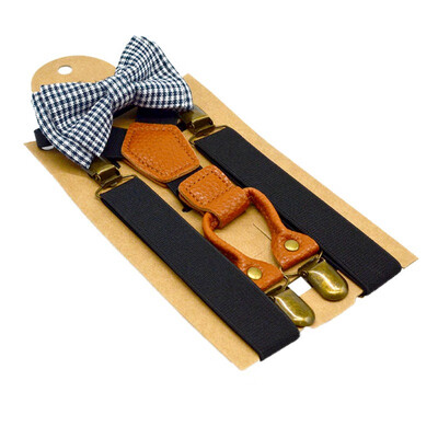 

1PC Kids Elastic Suspenders & Bow Tie Matching Boy Clothing Suit Boy Bowtie Children Costume Adjustable Y-Back Brace Belt