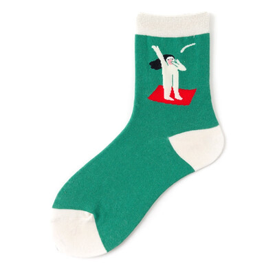 

Men Women Autumn Funny Patterned Cartoon Socks Hipster Colorful Skatebord Ankle Short Sock