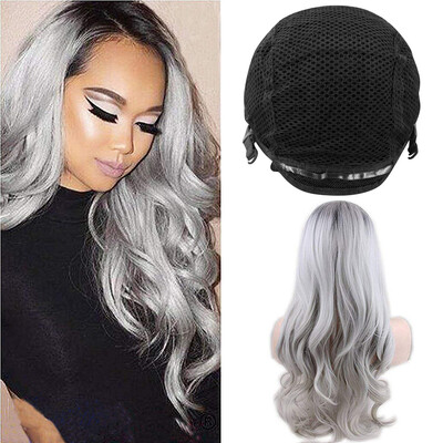 

Tailored Women Long Curly Straight Wavy Synthetic Full Hair Wig Black Purple Cosplay