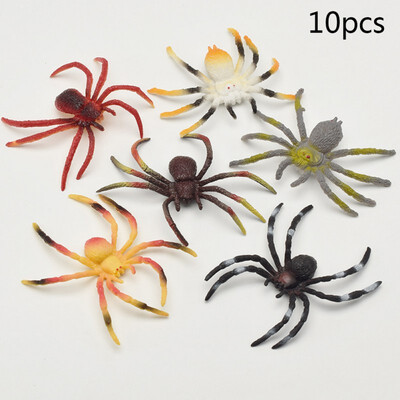 

10Pcs Halloween Festival Decoration Simulation Poisonous Spider Scary Insect Toy Animal Model Props