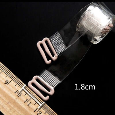 

1 Pairs Metal Buckle Lady Bra Straps Belt Elastic Transparent Silicone Bra Straps Adjustable Baldric Intimates Accessories