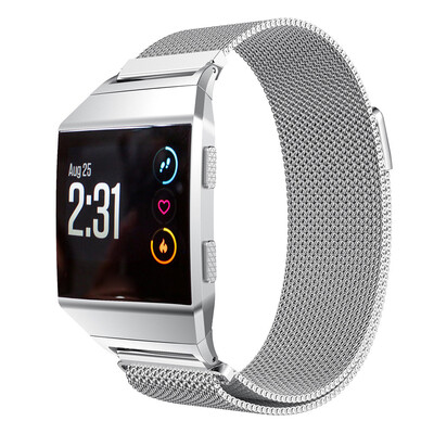 

〖Follure〗Stainless Steel Bracelet Quick Release Fit Band Strap For Fitbit Ionic BK