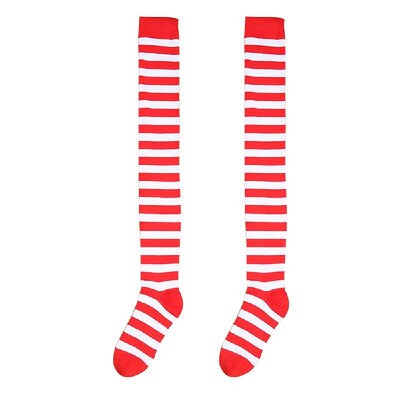 

Striped Stocking Socks Polyester Over-the-Knee Thigh Socks for Women with