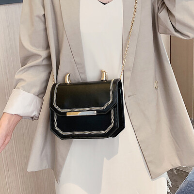 

Tailored Women Fashion Simple Contrast Color Shoulder Bag Messenger Bag Small Square Bag