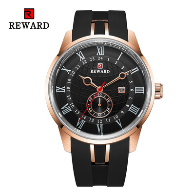 

REWARD 63094 Male Quartz Movement Watch Silicone Strap Fashion Wristwatch