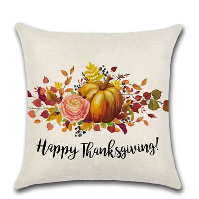 

1Pcs Thanksgiving Halloween Pumpkin Theme Pillow Case Cushion Cover Home Decor