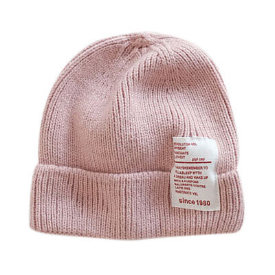 

Winter Warm Newborn Boys Girls Cute Autumn Winter Warm Kids Baby Letter Print Hats Wool Hemming Caps