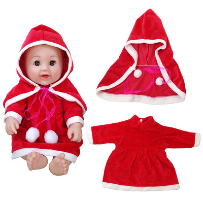 

YIWULAChirstmas Clothes Dress Cloak For 50cm Reborn Baby Boy Doll Accessory Girl Toy