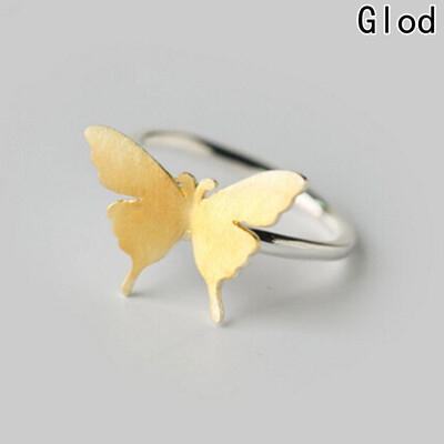 

Silver Color Ring Gold Butterfly Ring Midi Pinkie Finger Toe Rings Anillo For Lady Women Christmas Jewelry