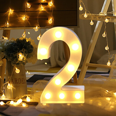 

JPGIF Alphabet LED Digital Lights Light Up White Plastic Digital Standing Hanging 0