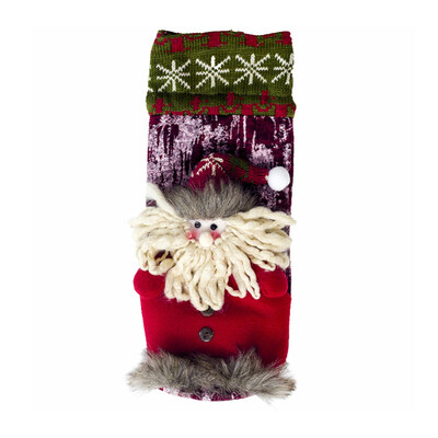 

Lovely Snowman Deer Santa Claus Champagne Wine Bottle Cover Christmas Decor