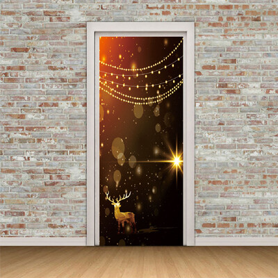 

〖Follure〗Merry Christmas Removable Door Mural Wall Sticker Xmas Home Decal