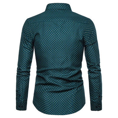 

Tailored Mens New Fashion Printed Long Sleeve Shirts Slim Comfortable Long Sleeve Shirt