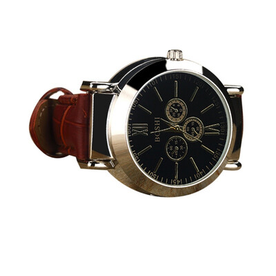 

Electronic USB Rechargeable Lighter Watches Mens Casual Quartz Wristwatches Windproof Flameless Cigarette Lighter