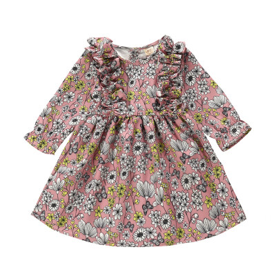 

Newborn Baby Girls Dress Blouses Floral Flare Sleeve Ruffles Tops Baby Infant Dresses Party Shirts Toddler Children Clothing