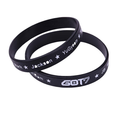 

Kpop GOT7 Silicone Bracelet Pair Sports Bracelet Star Same Style Bracelet Hot Gift