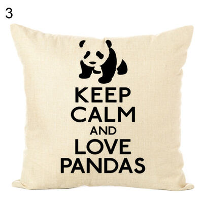 

Words Printed Soft Linen Throw Pillow Case Cushion Cover Sofa Bed Car Home Decor