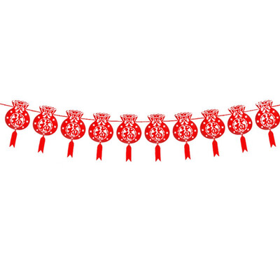 

Chinese Word Banner for New Year Hanging Decoration Christmas Home Garden Hanging Flag String Chinese New Year Lucky Decoration