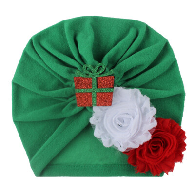 

New Autumn Soft Cute Newborn Baby Christmas Cartoon Flower Girls Caps Infant Hat Turban Elastic Cap