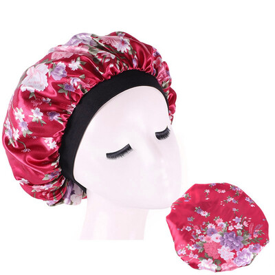 

Satin Night Sleep Cap Women Fizzy Hair Care Bonnet Sleeping Hat Head Cover Wrap