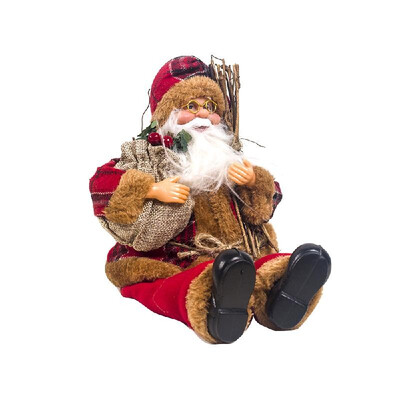 

Christmas Stuffed Plush Toys Indoor Cloth Art Santa Claus Doll Ornaments Home Decor Christmas Decoration Children Gift