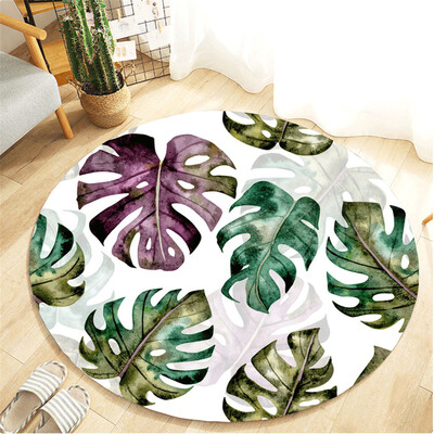 

Toponeto Tropical Plant Leaves Comfortable Living Room Childrens Room Carpet 40cm