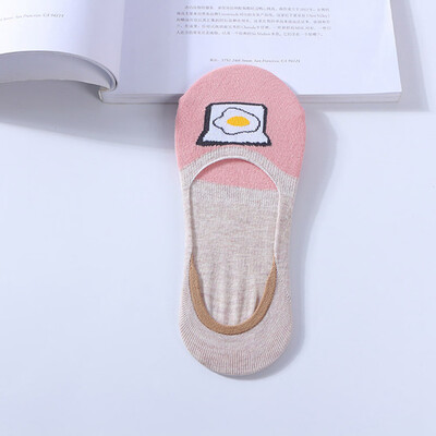 

Silicone anti - slip stealth female socks cute cartoon cotton socks spring&summer thin section 1 Pair